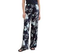 TOM TAILOR Damen Loose Fit Palazzo Hose, navy blue flower design, 38/30