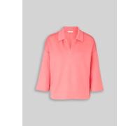Tom Tailor - Loose Fit Scuba Langarmshirt mit Polokragen soft coral pink - Gr. - XXL