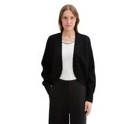 TOM TAILOR Damen Loose Fit Strickjacke, 14482 - Deep Black, XL