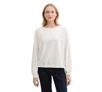 Tom Tailor Damen Loose Fit Sweatshirt mit Herz-Stickerei, 10315 - Whisper White, XL