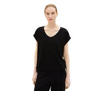 TOM TAILOR Damen Loose Fit T-Shirt mit elastischem Saum