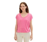 TOM TAILOR Damen Loose Fit T-Shirt mit elastischem Saum