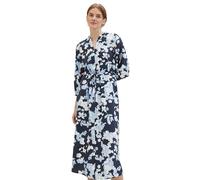 TOM TAILOR Damen Maxi-Kleid mit Muster, 34757 - Blue Cut Floral Design, 38