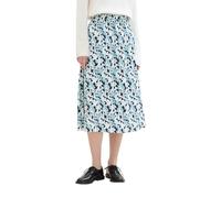 TOM TAILOR Damen Midi Plissee Rock mit Print , blue small floral design, 42