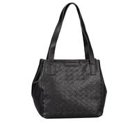 Tom Tailor Shopper Mirenda – großer Damen-Shopper 43×26×19 cm, schwarz, Logoprägung