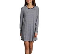 TOM TAILOR Damen Nachthemd Langarm blau quergestreift 40