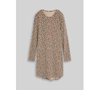 TOM TAILOR Damen Nachthemd mit Leo-Print, beige, Animalprint, Gr. 38