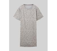 TOM TAILOR Damen Nachthemd mit Leo-Print, grau, Animalprint, Gr. XL/42