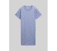 Nachthemd TOM TAILOR, Damen, Gr. 40, N-Gr, blau (blau, mittel, punkte), Single Jersey, Obermaterial: 100% Baumwolle, Kleider Nachthemd, Single Jersey Qualität (99378565-40) blau, mittel, punkte