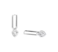 Paar Creolen TOM TAILOR "Herz-Motiv", silberfarben, weiß, weiß, Ohrringe, Damen, Silber 925 (Sterlingsilber), mit Zirkonia (synth.) (28519108-0) silberfarben, weiß, weiß