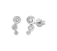 Paar Ohrstecker TOM TAILOR, silber (silberfarben, weiß, weiß), Ohrringe, Damen, Silber 925 (Sterlingsilber), mit Zirkonia (synth.) (44105133-0) silberfarben, weiß, weiß
