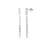 TOM TAILOR - Damen Ohrringe 925 Silber - mit Zirkonia Stein - Stab Ohrhänger - TT-E0060