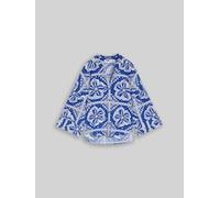 Tom Tailor Oversize Bluse aus Leinen-Viskose-Mix in Royal, Größe 36