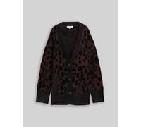 TOM TAILOR Damen 1049159 Strickjacke aus Federgarn-Jacquard