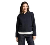 TOM TAILOR Damen Regular Fit Piqué Jacke, blau, Meliert, Gr. M