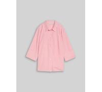Tom Tailor - Plus Size - Hemdbluse mit Streifenmuster soft coral white thin stripe - Gr. - 48