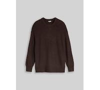 TOM TAILOR Damen Plus Size - Oversize Strickpullover mit Rundhalsausschnitt, braun, Meliert, Gr. 48