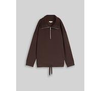 Tom Tailor - Plus Size - Troyer Sweatshirt aus Scuba java dark brown - Gr. - 46
