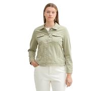 TOM TAILOR Damen Plussize Basic Colored Jeansjacke, desert green, 46