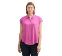 TOM TAILOR Damen Plussize Basic Kurzarm-Hemdbluse, lush orchid, 48