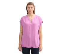 TOM TAILOR Damen Plussize Basic T-Shirt-Bluse mit Brusttaschen, light floral, 46