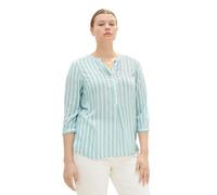 TOM TAILOR Damen Plussize Bluse mit Streifen & Brusttaschen