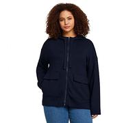 TOM TAILOR Damen Plussize Boxy Fit Sweatjacke mit Kapuze