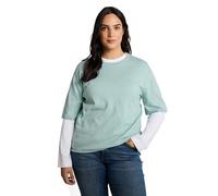 TOM TAILOR Damen Plussize Kurzarm-Pullover mit Kaschmir