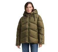 TOM TAILOR Damen 1048484 Puffer-Jacke mit Kapuze, 11848-Jungle Soil Green, XS