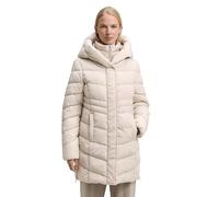 Steppmantel TOM TAILOR, Damen, Gr. XXXL, beige (cold beige), Steppware, Obermaterial: 100% Polyester. Futter: 100% Polyester, unifarben, casual, regular fit ca. Mitte Oberschenkel, Langarm elastischer