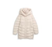 Steppmantel TOM TAILOR, Damen, Gr. M, beige (cold beige), Steppware, Obermaterial: 100% Polyester. Futter: 100% Polyester, unifarben, casual, regular fit ca. Mitte Oberschenkel, Langarm elastischer Bu