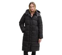 TOM TAILOR Damen Puffer Parka mit Abnehmbarer Kapuze, 14482 - Deep Black, M