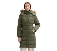 TOM TAILOR Damen Puffer Parka mit Abnehmbarer Kapuze, 23802 - Urban Olive Green, L