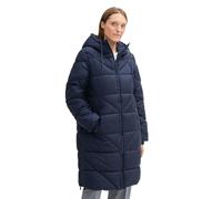 Steppmantel TOM TAILOR, Damen, Gr. S (36), blau (sky captain blau), Steppware, Obermaterial: 100% Polyester. Futter: 100% Polyester, unifarben, regular fit knielang, ohne Ausschnitt, Rippbündchen, Män