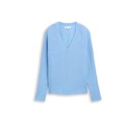 Tom Tailor - Strickpullover mit V-Ausschnitt light fjord blue - Gr. - L