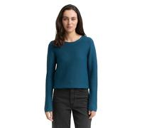 Tom Tailor Regular Fit Pullover aus reiner Baumwolle in Petrol, Größe XS