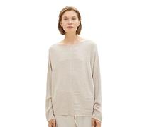 TOM TAILOR - Pullover mit Struktur clouds grey melange XL