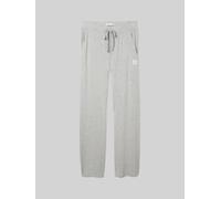 Relaxhose TOM TAILOR "Manila", Damen, Gr. 46, N-Gr, grau, Single Jersey, Obermaterial: 95% Viskose, 5% Elasthan, meliert, bequem lang, Hosen Relaxhose, Bindeband, Seitentaschen, breiter Bund, Viskosem