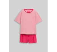 TOM TAILOR Damen Pyjama-Set mit Streifenmuster, rot, Gestreift, Gr. 40