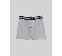 TOM TAILOR Damen Pyjama-Shorts mit Streifenmuster, blau, Gestreift, Gr. 36
