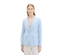 TOM TAILOR Damen Regular Fit Basic Blazer, 34587 - Light Fjord Blue, 44