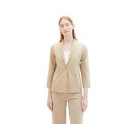 TOM TAILOR Damen Regular Fit Basic Blazer Jacke mit 3/4-Arm, 11485 - Sandy Beige, L