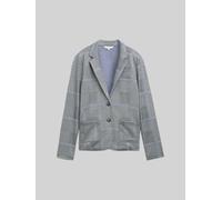 TOM TAILOR Damen Regular Fit Blazer im Karomuster, blau, Kariert, Gr. XL