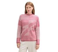 TOM TAILOR Damen RIPP Strickpullover mit Muster, 37005 - Pink Plaited Structure Knit, S