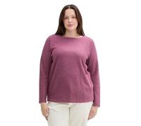 Tom Tailor Damen RIPP Sweatshirt mit Knöpfen, 35895 - Pink Velvet Melange, S