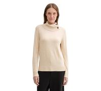 Tom Tailor - Strickpullover mit Rollkragen cargo beige melange - Gr. - L