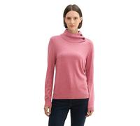 Tom Tailor - Strickpullover mit Rollkragen wine rose melange inject - Gr. - XXL