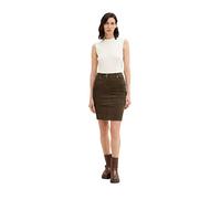 TOM TAILOR Damen Samt Rock 1034213, 18123 - Tarmac Khaki, 36