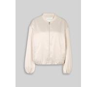 Tom Tailor - Satin Blouson Jacke mit Bomberkragen sand stone beige - Gr. - L
