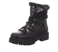 Tom Tailor Damen-Schnürstiefelette Lack Schwarz 41